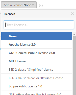 GitHub Choose an license