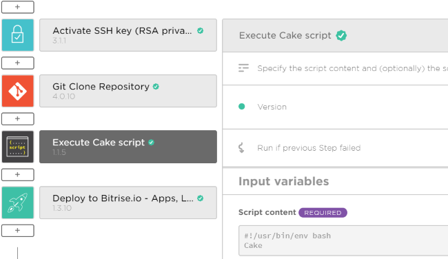 Bitrise Cake build step