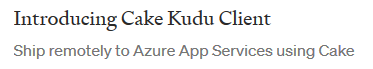 Introducing Cake Kudu Client